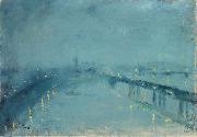 Lesser Ury London im Nebel oil painting on canvas